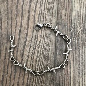 Silver Barbed Wire Bracelet